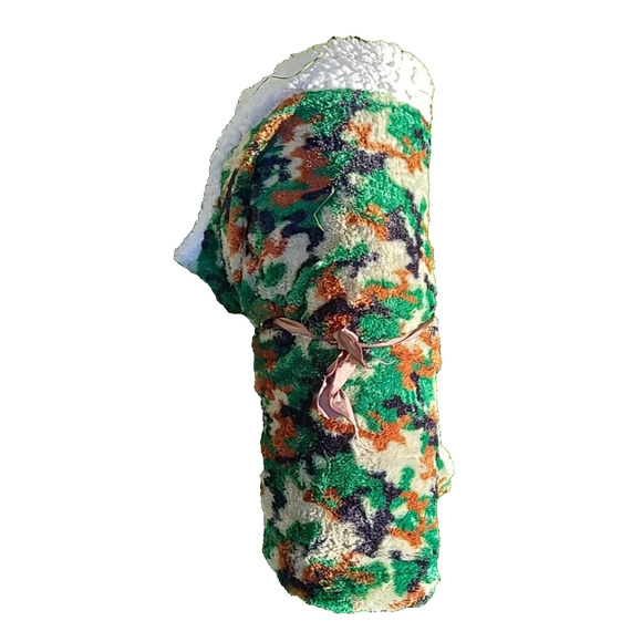 Northpoint Baby Blanket Satin Trim Camo Plush Sherpa 58x40 - Picture 5 of 5